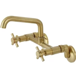 Kingston Brass KS423X-P Concord Two-Handle Wall-Mount Kitchen Faucet