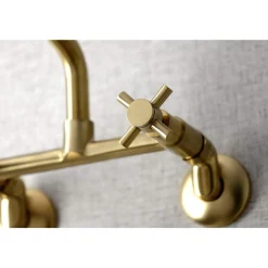 Kingston Brass KS423X-P Concord Two-Handle Wall-Mount Kitchen Faucet