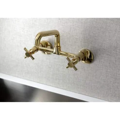 Kingston Brass KS423X-P Concord Two-Handle Wall-Mount Kitchen Faucet