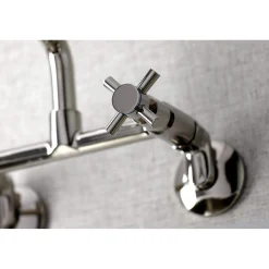 Kingston Brass KS423X-P Concord Two-Handle Wall-Mount Kitchen Faucet