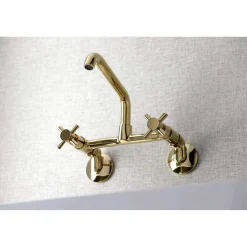 Kingston Brass KS423X-P Concord Two-Handle Wall-Mount Kitchen Faucet