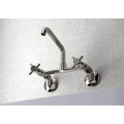 Kingston Brass KS423X-P Concord Two-Handle Wall-Mount Kitchen Faucet