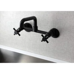 Kingston Brass KS423X-P Concord Two-Handle Wall-Mount Kitchen Faucet