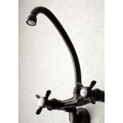 Kingston Brass KS114X-P Essex Two Handle Wall Mount Kitchen Faucet