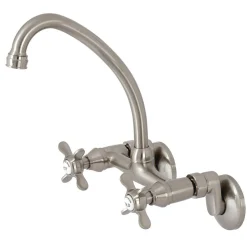Kingston Brass KS114X-P Essex Two Handle Wall Mount Kitchen Faucet