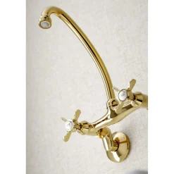 Kingston Brass KS114X-P Essex Two Handle Wall Mount Kitchen Faucet