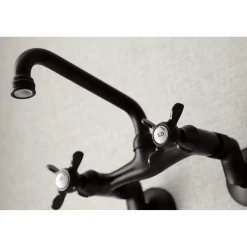 Kingston Brass KS113X-P Essex Two Handle Wall Mount Kitchen Faucet