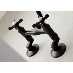 Kingston Brass KS113X-P Essex Two Handle Wall Mount Kitchen Faucet