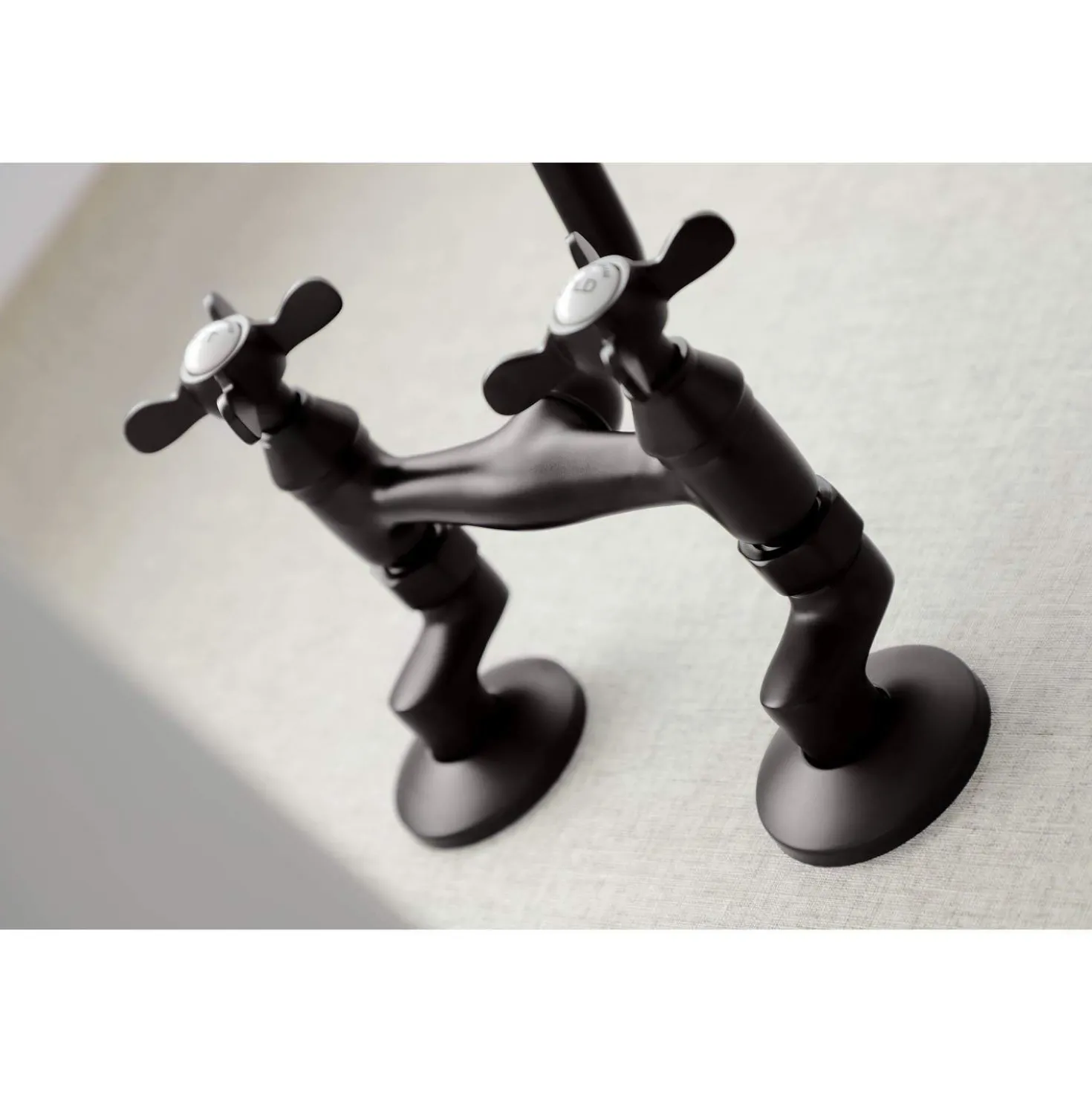 Kingston Brass KS113X-P Essex Two Handle Wall Mount Kitchen Faucet