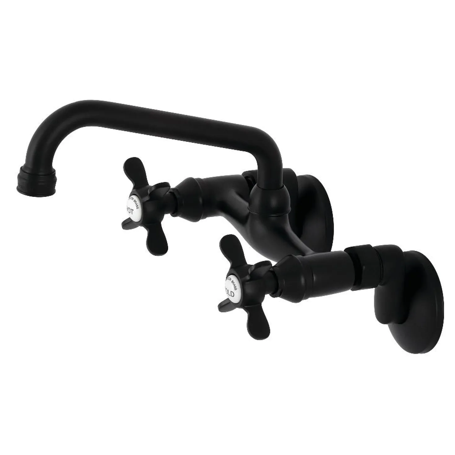 Kingston Brass KS113X-P Essex Two Handle Wall Mount Kitchen Faucet