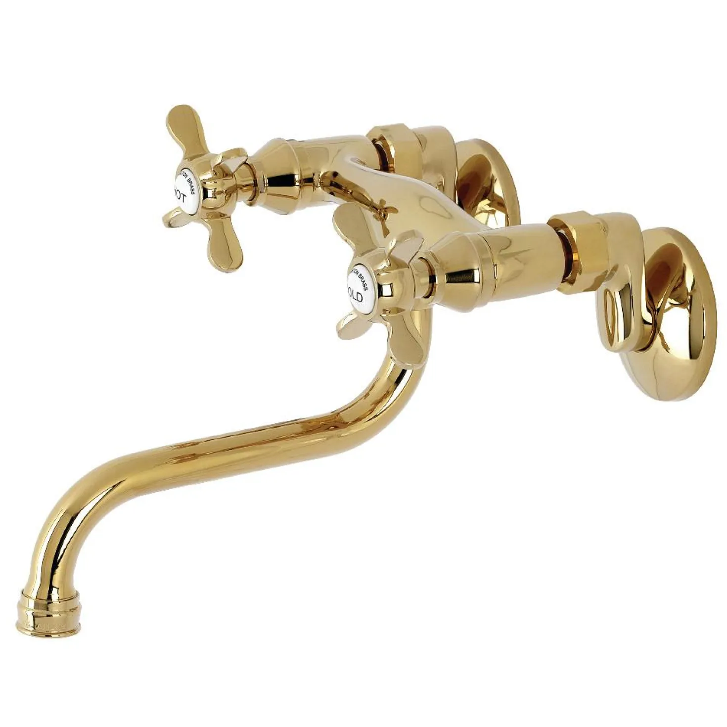 Kingston Brass KS116X-P Essex Two Handle Wall Mount Bathroom Faucet