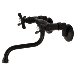 Kingston Brass KS116X-P Essex Two Handle Wall Mount Bathroom Faucet