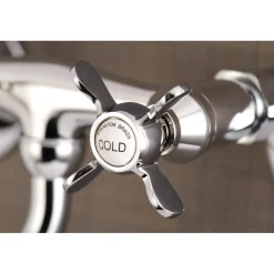 Kingston Brass KS115X-P Essex Two Handle Wall Mount Bathroom Faucet