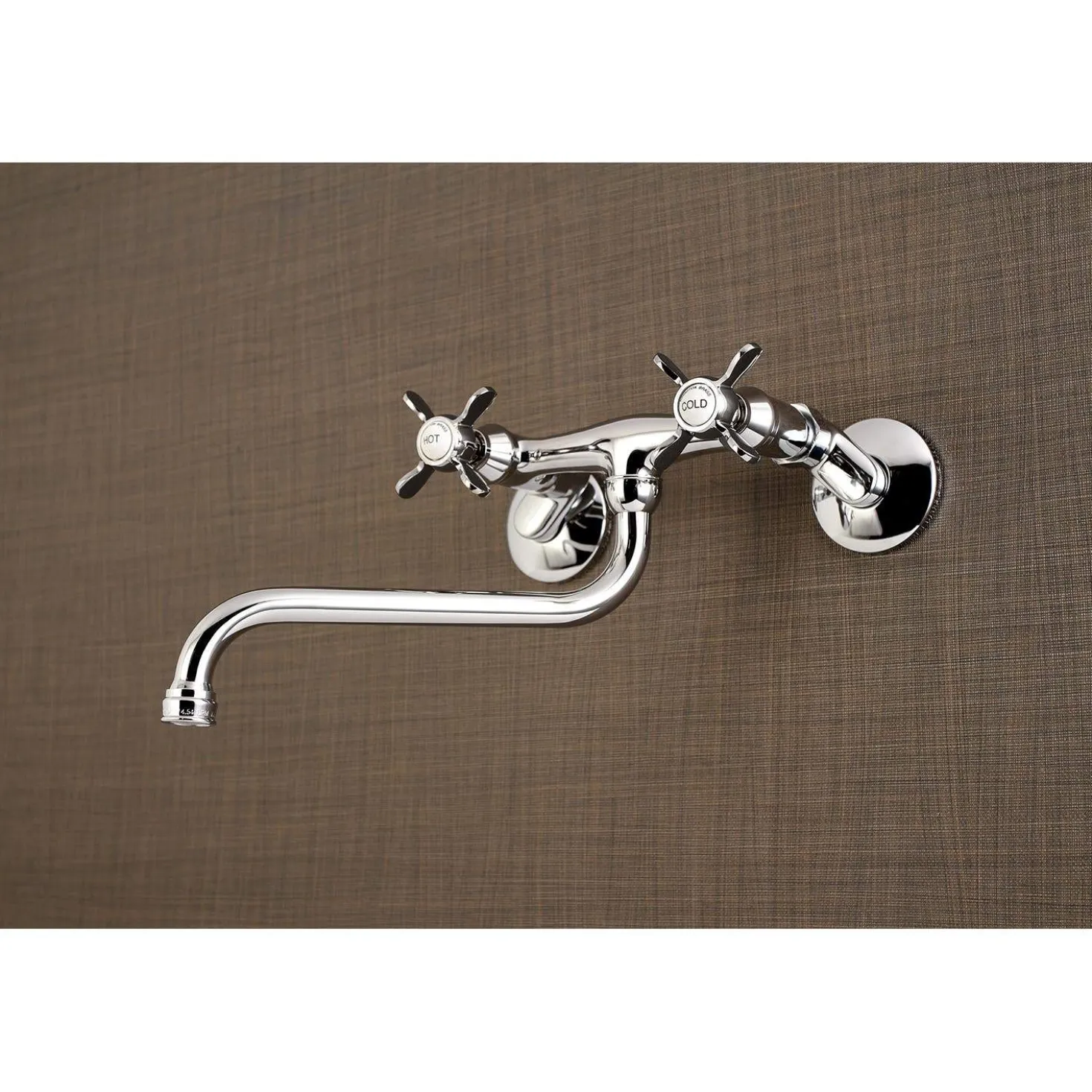 Kingston Brass KS115X-P Essex Two Handle Wall Mount Bathroom Faucet