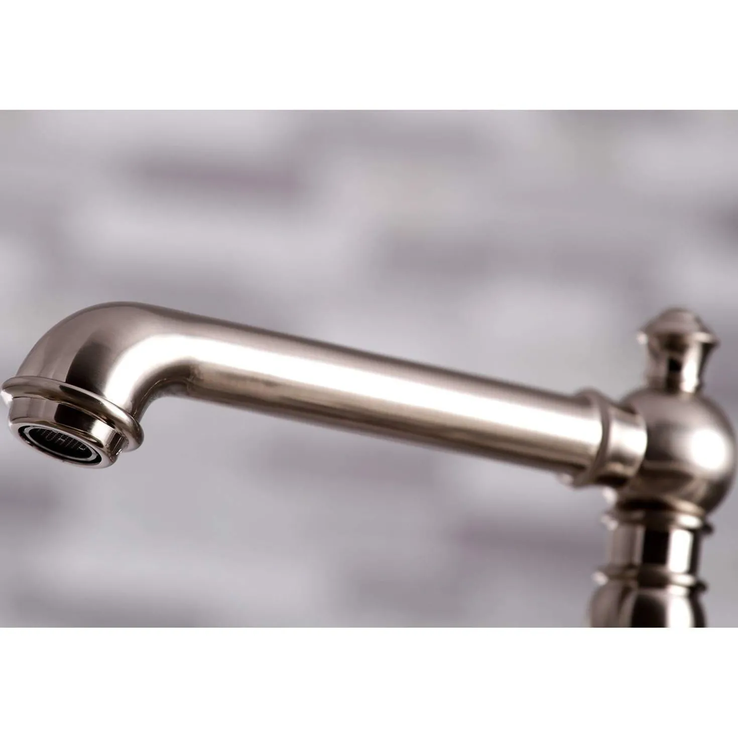 Kingston Brass KS727XPKLBS-P Duchess Bridge Kitchen Faucet with Brass Sprayer