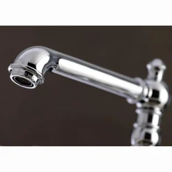 Kingston Brass KS727XPKLBS-P Duchess Bridge Kitchen Faucet with Brass Sprayer