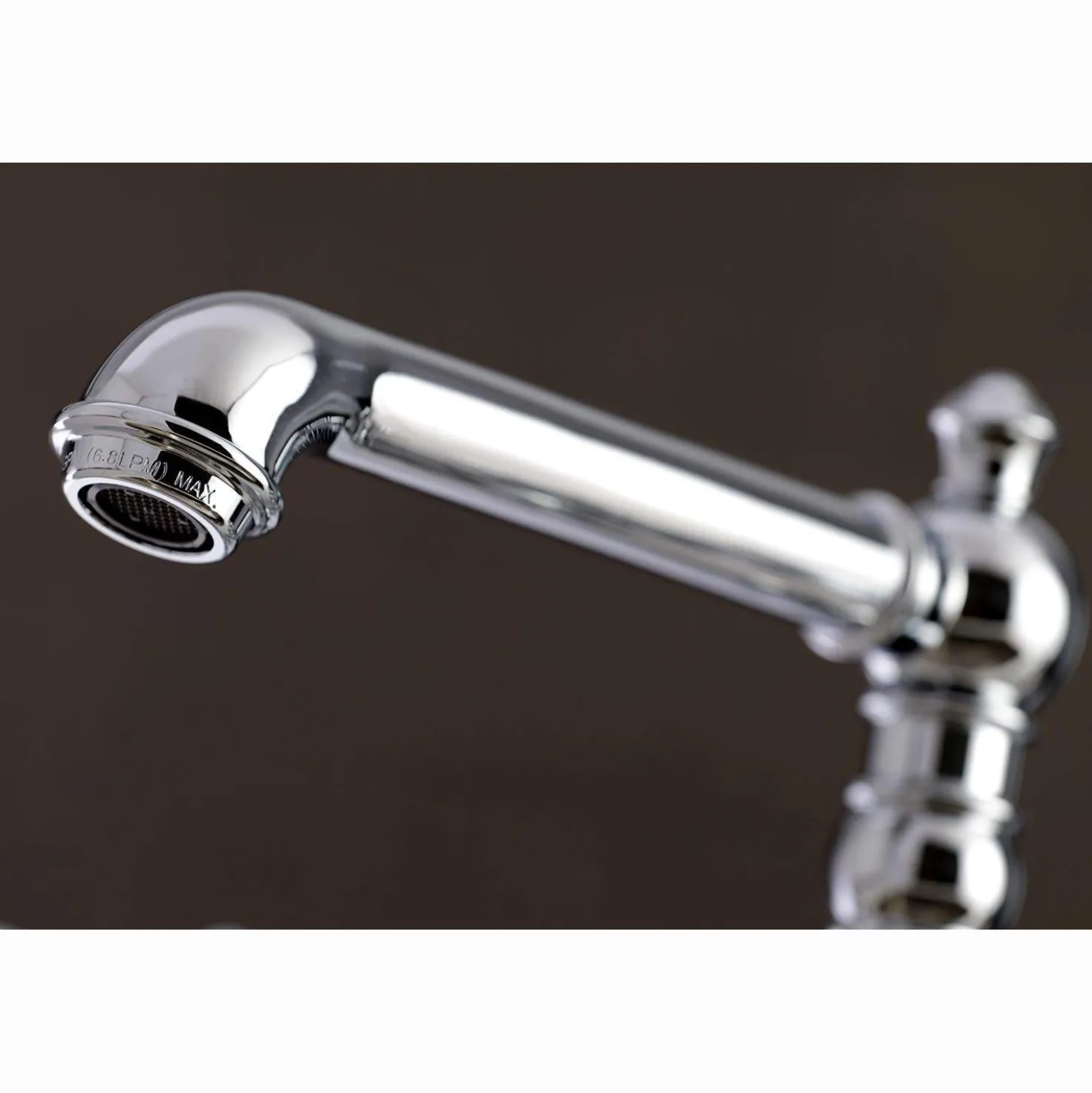 Kingston Brass KS727XPKLBS-P Duchess Bridge Kitchen Faucet with Brass Sprayer