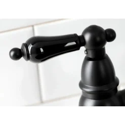 Kingston Brass KS327XPKLBS-P Duchess Bridge Kitchen Faucet with Brass Sprayer