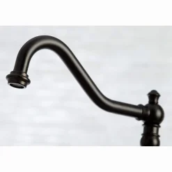 Kingston Brass KS327XPKLBS-P Duchess Bridge Kitchen Faucet with Brass Sprayer