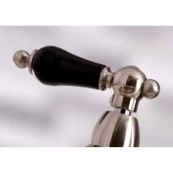 Kingston Brass KS327XPKLBS-P Duchess Bridge Kitchen Faucet with Brass Sprayer