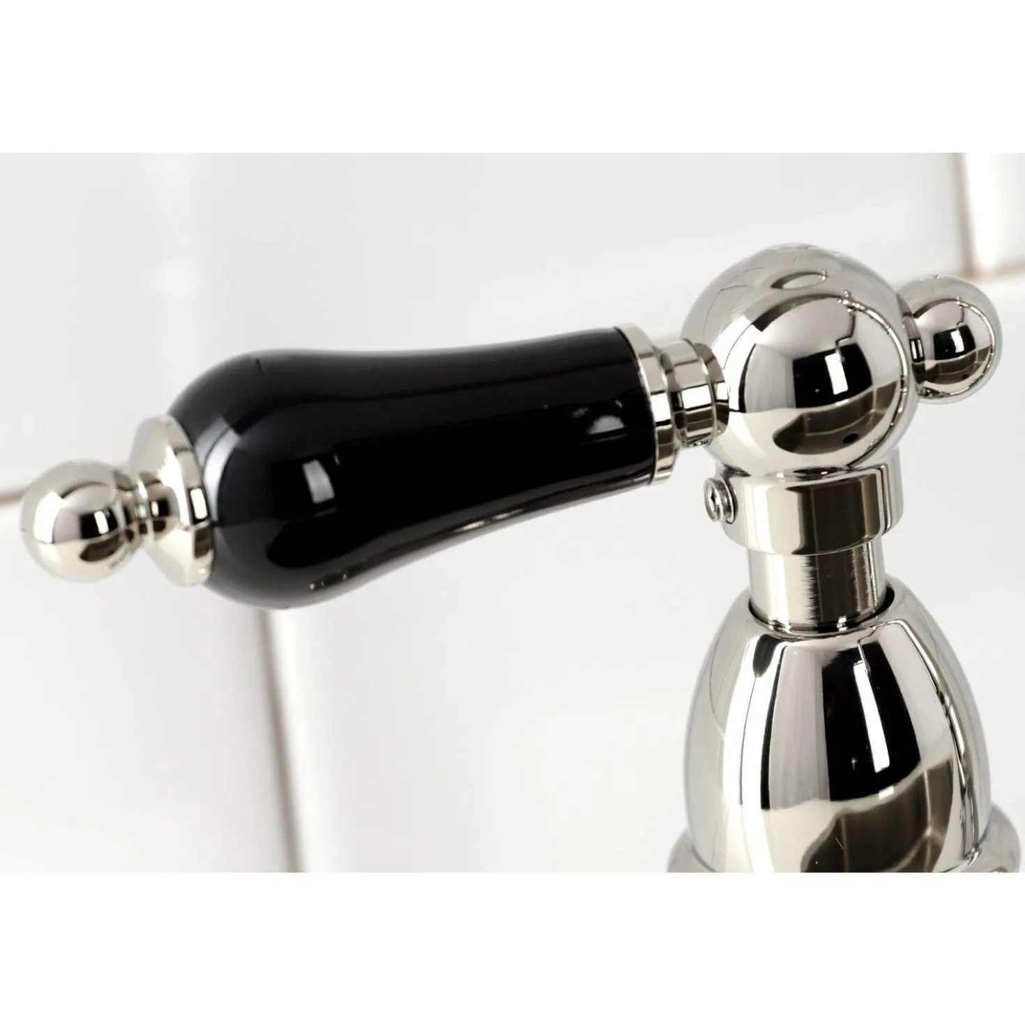 Kingston Brass KS127XPKLBS-P Duchess Bridge Kitchen Faucet with Brass Sprayer