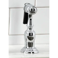 Kingston Brass KS279XPKLBS-P Duchess Widespread Kitchen Faucet with Brass Sprayer