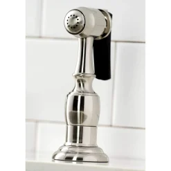 Kingston Brass KS279XPKLBS-P Duchess Widespread Kitchen Faucet with Brass Sprayer