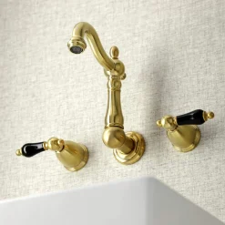 Kingston Brass KS122XPKL-P Duchess Two-Handle Wall Mount Bathroom Faucet