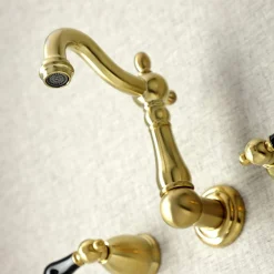 Kingston Brass KS122XPKL-P Duchess Two-Handle Wall Mount Bathroom Faucet