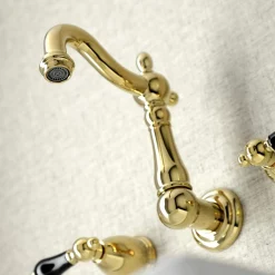 Kingston Brass KS122XPKL-P Duchess Two-Handle Wall Mount Bathroom Faucet