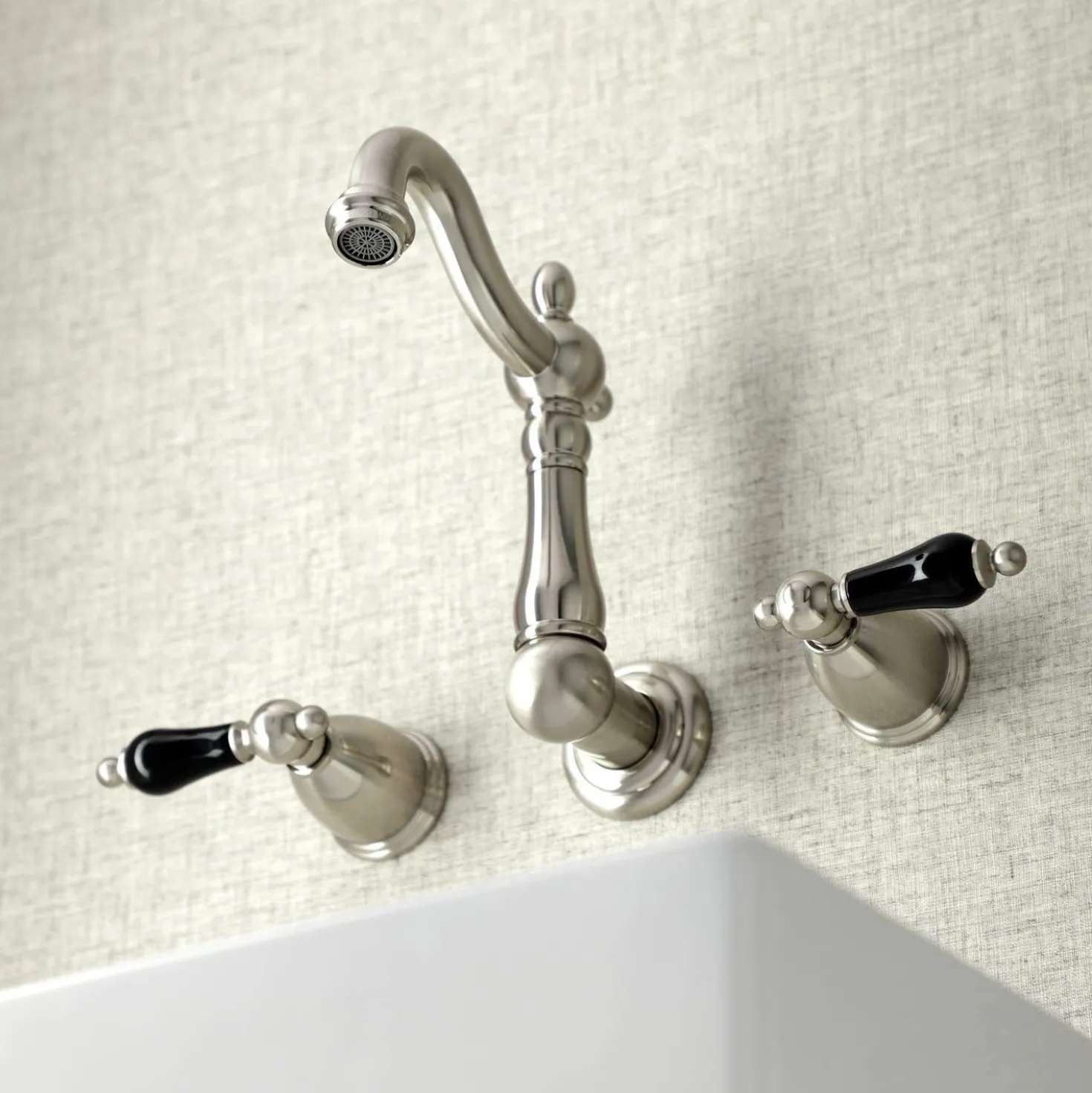 Kingston Brass KS122XPKL-P Duchess Two-Handle Wall Mount Bathroom Faucet