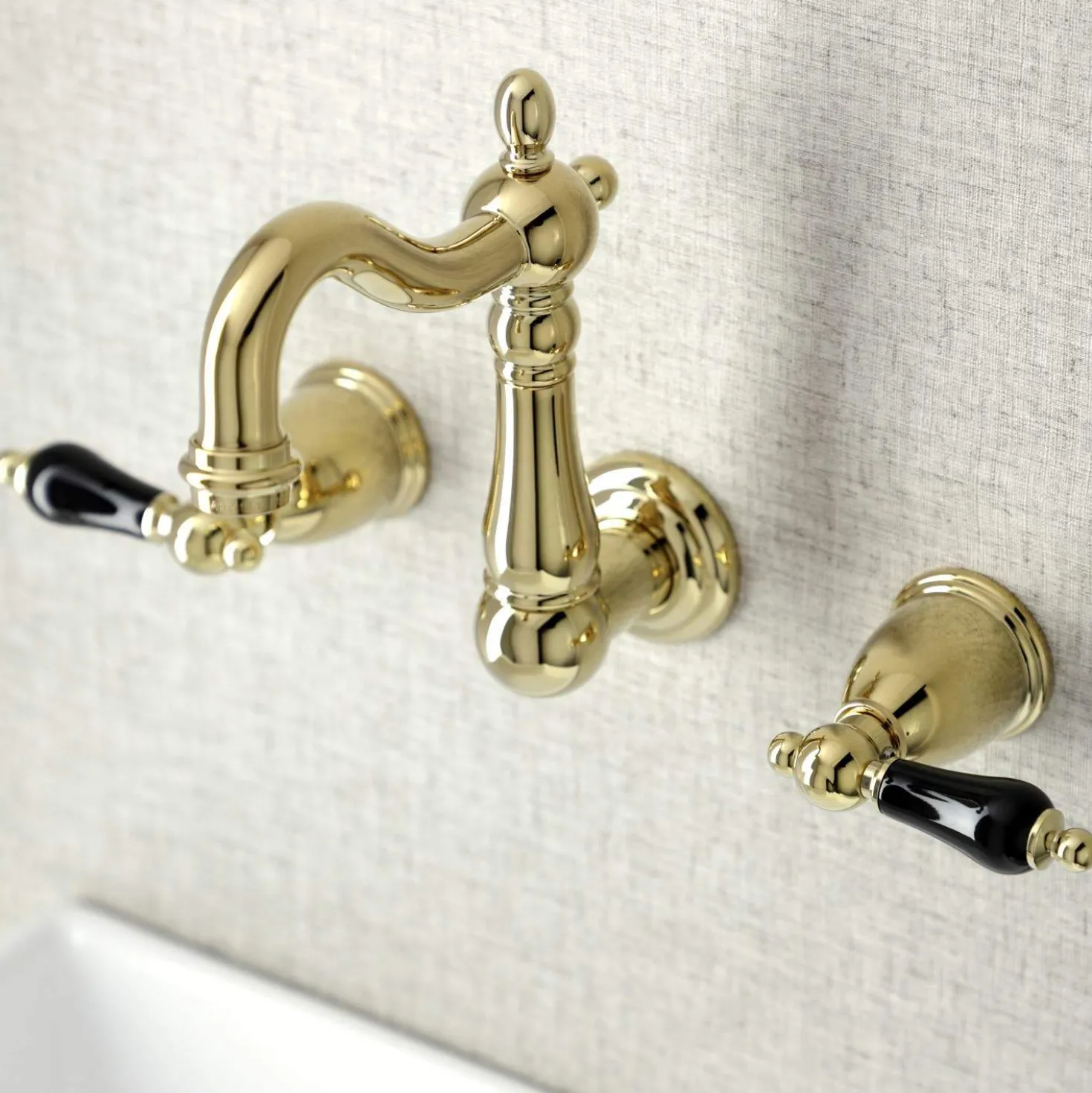 Kingston Brass KS122XPKL-P Duchess Two-Handle Wall Mount Bathroom Faucet