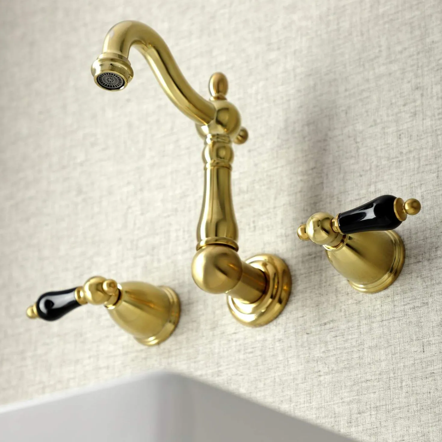 Kingston Brass KS122XPKL-P Duchess Two-Handle Wall Mount Bathroom Faucet