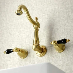 Kingston Brass KS125XPKL-P Duchess Two-Handle Wall Mount Bathroom Faucet