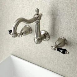 Kingston Brass KS125XPKL-P Duchess Two-Handle Wall Mount Bathroom Faucet