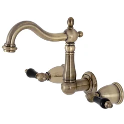 Kingston Brass KS125XPKL-P Duchess Two-Handle Wall Mount Bathroom Faucet