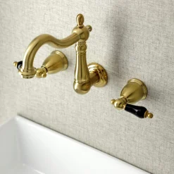 Kingston Brass KS125XPKL-P Duchess Two-Handle Wall Mount Bathroom Faucet