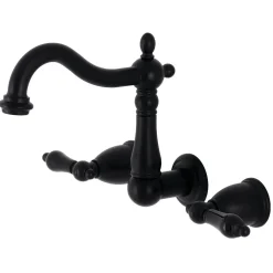 Kingston Brass KS125XPKL-P Duchess Two-Handle Wall Mount Bathroom Faucet