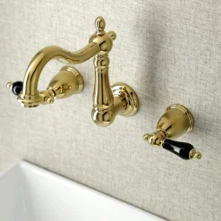 Kingston Brass KS125XPKL-P Duchess Two-Handle Wall Mount Bathroom Faucet