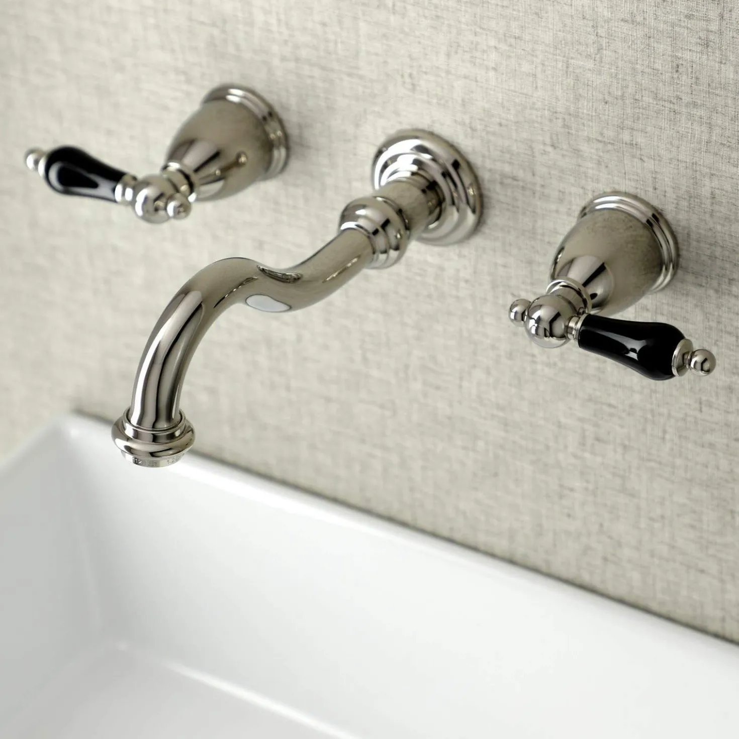 Kingston Brass KS312XPKL-P Duchess Two-Handle Wall Mount Bathroom Faucet