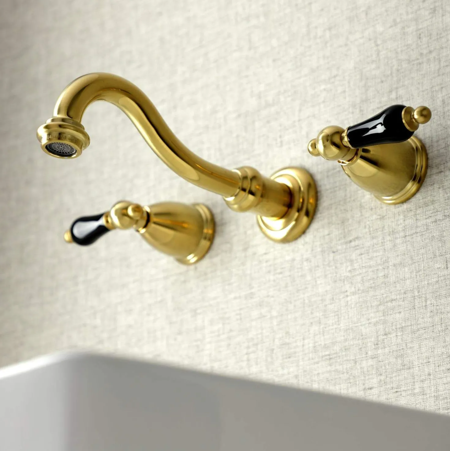 Kingston Brass KS312XPKL-P Duchess Two-Handle Wall Mount Bathroom Faucet