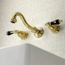 Kingston Brass KS312XPKL-P Duchess Two-Handle Wall Mount Bathroom Faucet