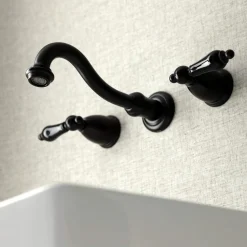 Kingston Brass KS312XPKL-P Duchess Two-Handle Wall Mount Bathroom Faucet