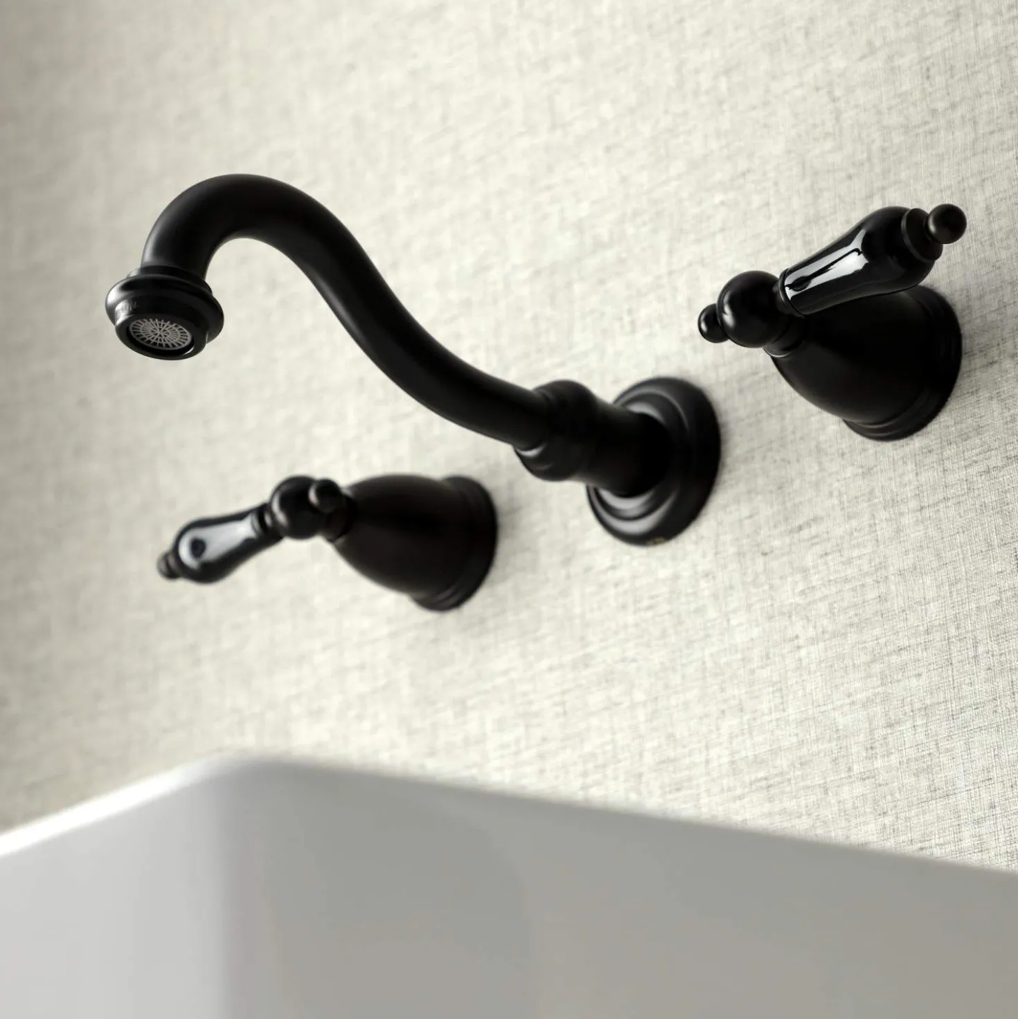 Kingston Brass KS312XPKL-P Duchess Two-Handle Wall Mount Bathroom Faucet