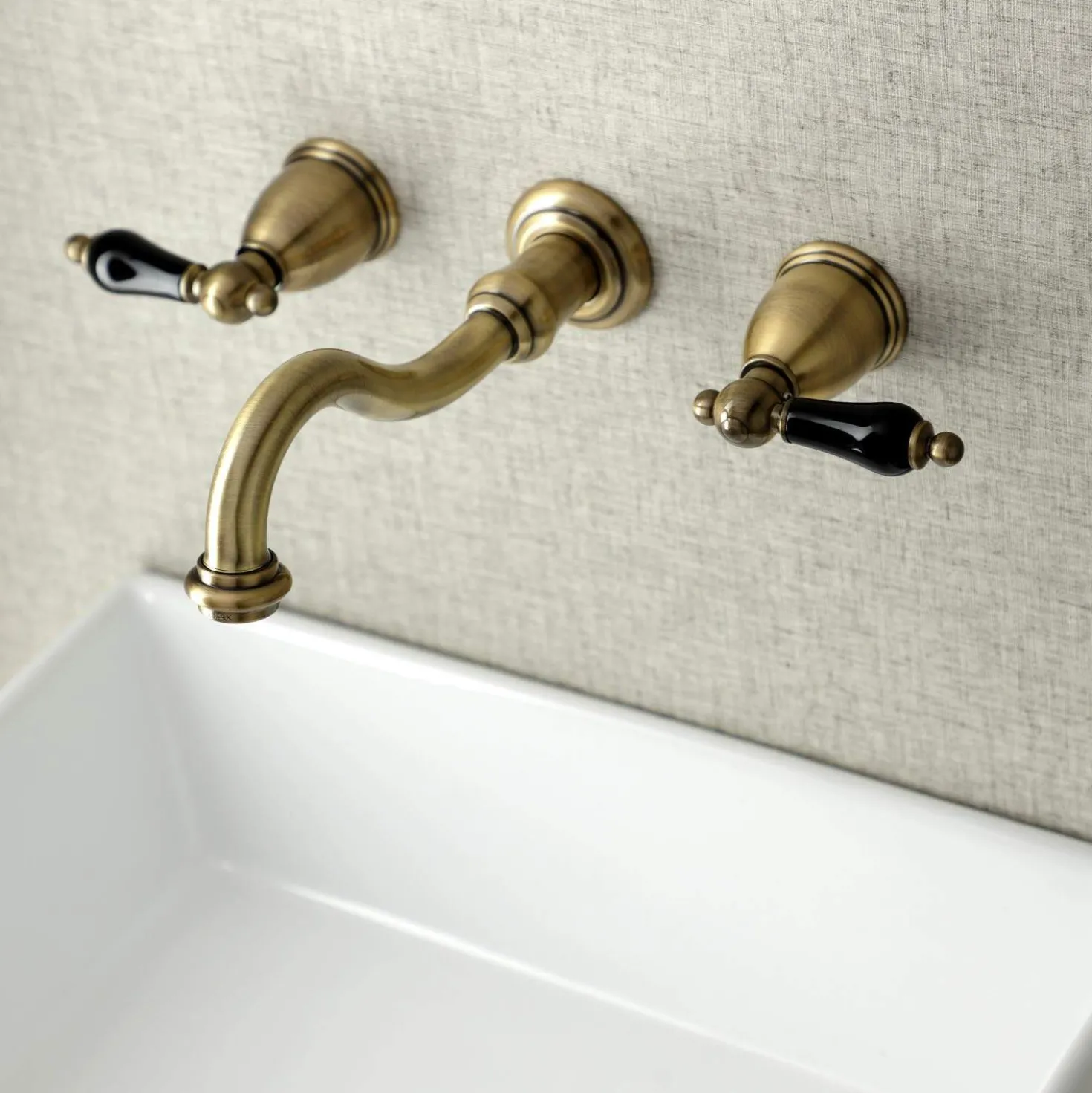 Kingston Brass KS312XPKL-P Duchess Two-Handle Wall Mount Bathroom Faucet