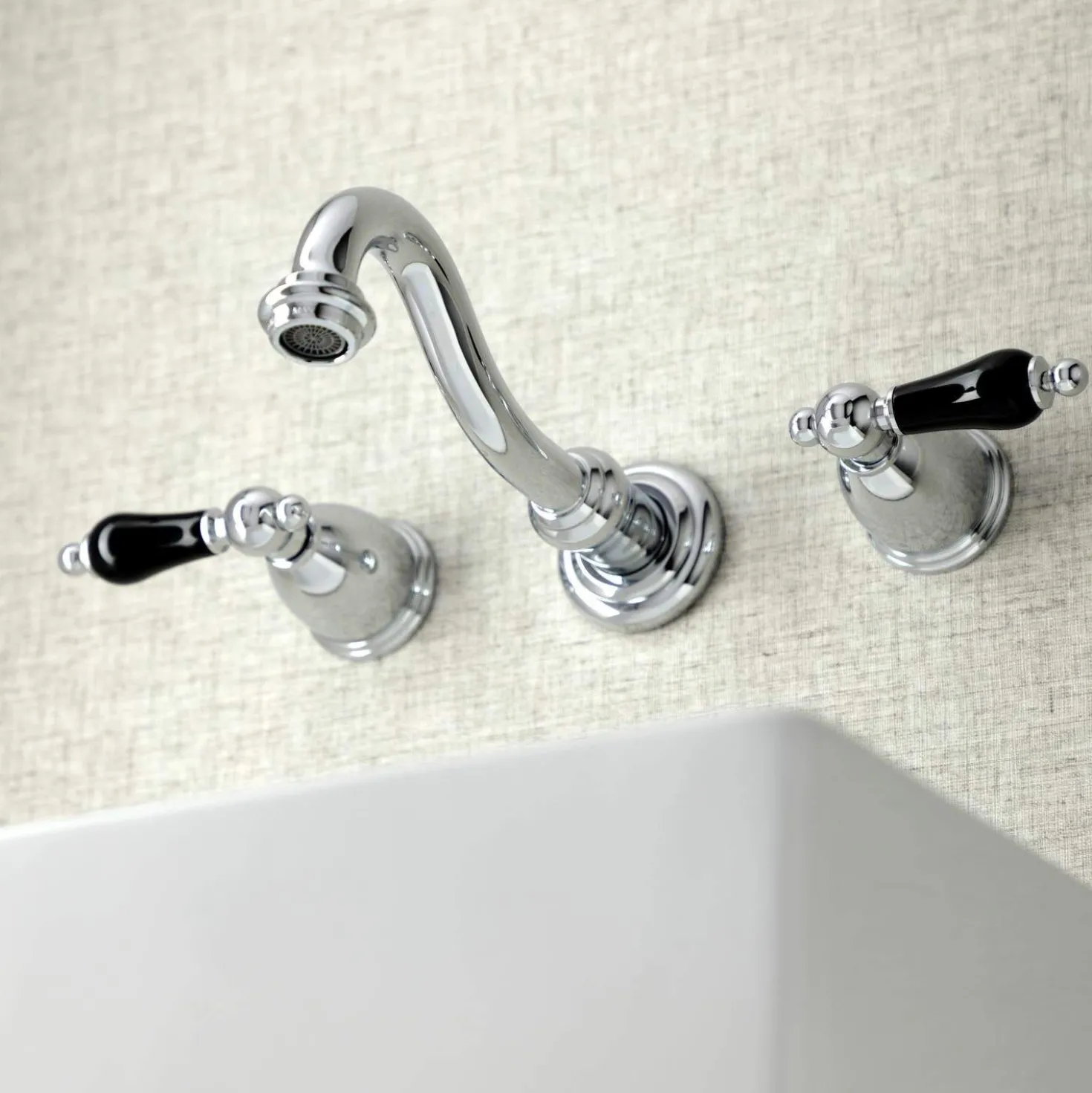 Kingston Brass KS312XPKL-P Duchess Two-Handle Wall Mount Bathroom Faucet