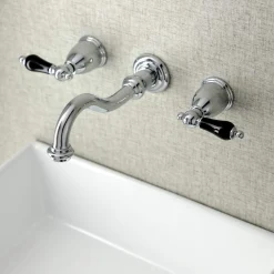 Kingston Brass KS312XPKL-P Duchess Two-Handle Wall Mount Bathroom Faucet