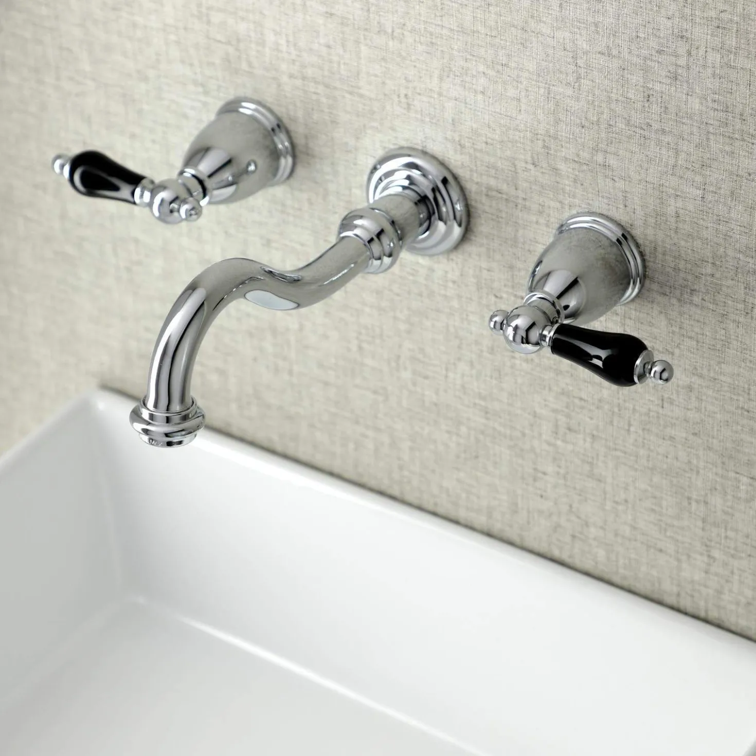 Kingston Brass KS312XPKL-P Duchess Two-Handle Wall Mount Bathroom Faucet