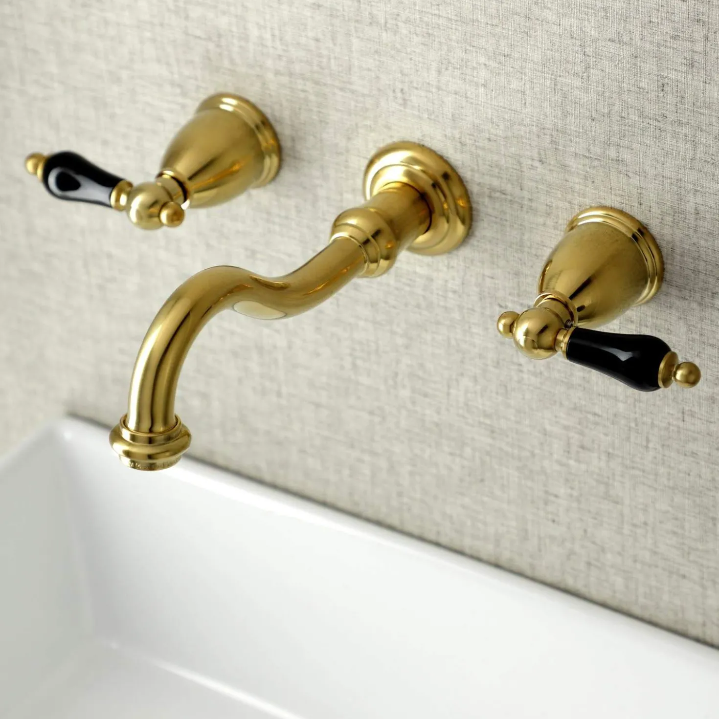 Kingston Brass KS312XPKL-P Duchess Two-Handle Wall Mount Bathroom Faucet