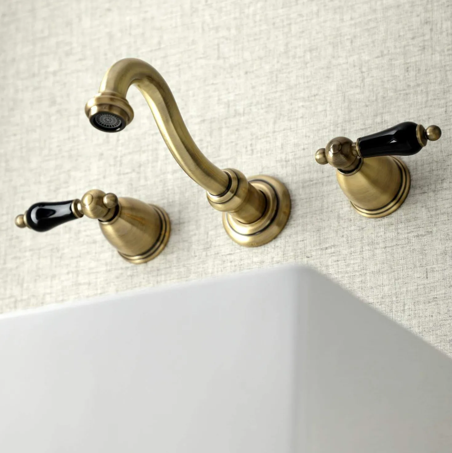 Kingston Brass KS312XPKL-P Duchess Two-Handle Wall Mount Bathroom Faucet